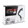 Monitorhalterung MACLEAN MC-860 Tischhalterung für 27 Zoll (68,6 cm) Bildschirme, VESA 75x75–100x100, max. Belastung 8 kg, schwarz