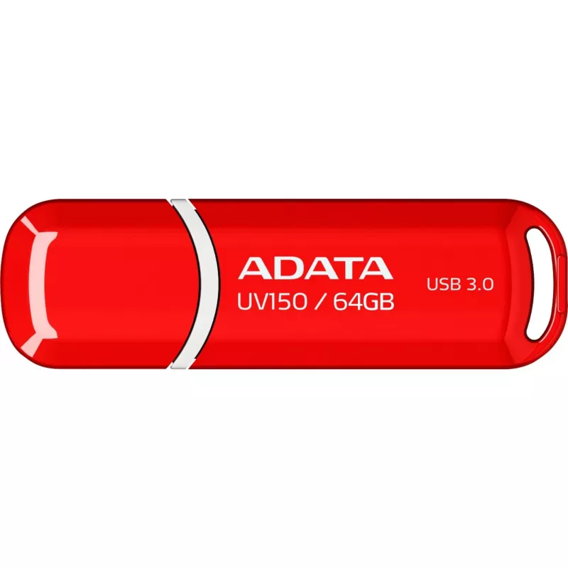 USB-Stick ADATA DashDrive UV150 64 GB, USB Typ-A 3.2 Gen 1, rot, Kappendesign