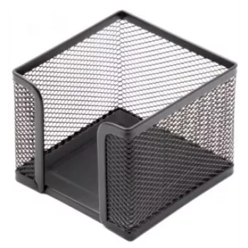 Notizpapierbox Forpus, 9,5x9,5 cm, schwarz, perforiertes Metall 1005-008
