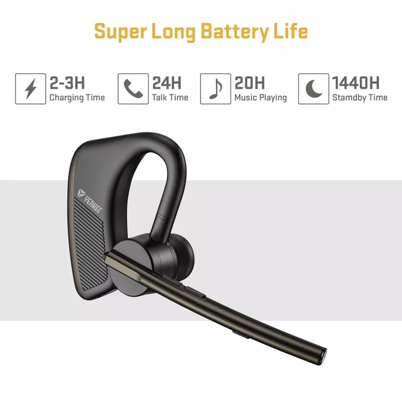 Kabelgebundenes/Bluetooth-Freisprechset YENKEE YHF F20BK – Headset mit Inline-Mikrofon für Anrufe und Audio