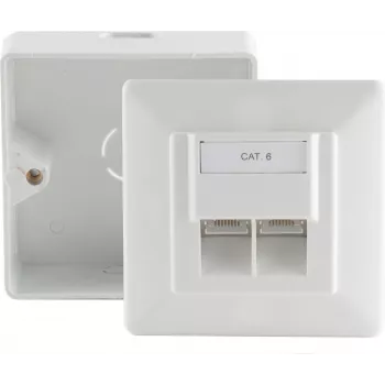Netzwerkdose ShiverPeaks 74251-SET Cat 5e 2-Port Aufputz