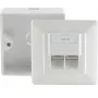 Netzwerkdose ShiverPeaks 74251-SET Cat 5e 2-Port Aufputz