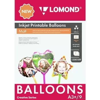 Lomond Inkjet Printable Baloons A3+, 9 Blatt (Ball/Herz/Stern) doppelseitig