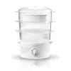 Dampfgarer Adler AD 633 3 Körbe freistehend 800 W Weiß