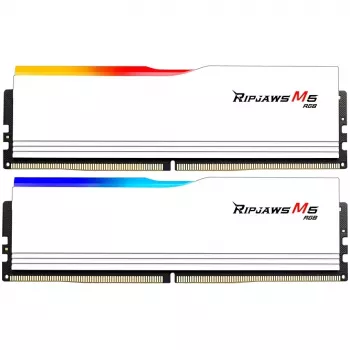 DIMM 32 GB DDR5-5200 (2x 16 GB) Dual-Kit, Arbeitsspeicher Weiß, F5-5200J4040A16GX2-RM5RW, Ripjaws M5 RGB, INTEL XMP