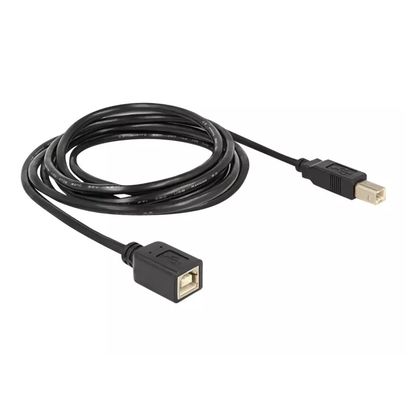 USB-Kabel DeLOCK USB2.0-B 2m USB B Schwarz