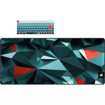 Tastatur Sharkoon SKILLER SGK50 S3 Design Bundle D1 grau-grün rot — kabelgebundene Gaming-Tastatur, kompaktes Layout