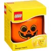 LEGO Storage Head Kürbis, klein, Aufbewahrungsbox orange/schwarz
