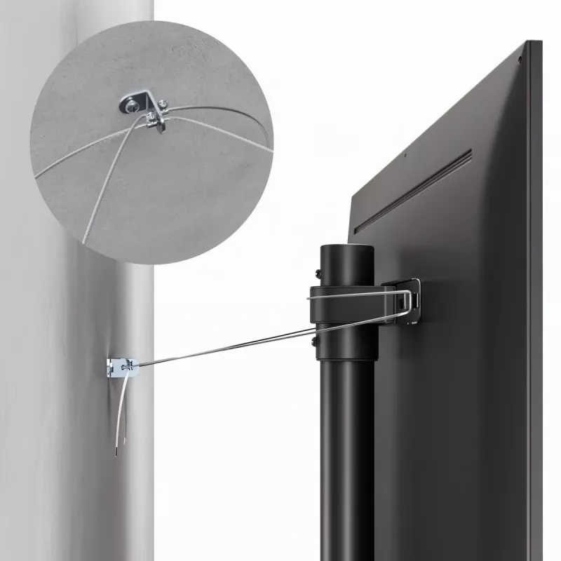 TV-Bodenständer MACLEAN MC-494 für 32-Zoll- bis 70-Zoll-Fernseher, VESA bis zu 400×400 mm, maximale Belastung 40 kg, neigbar 70°