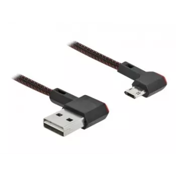 USB-Kabel DeLOCK EASY-USB 2.0 Typ-A auf Micro-B Stecker 0,5 m Schwarz
