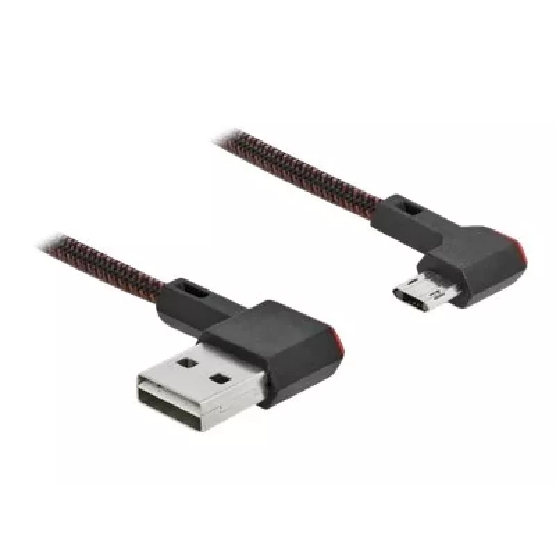 USB-Kabel DeLOCK EASY-USB 2.0 Typ-A auf Micro-B Stecker 0,5 m Schwarz