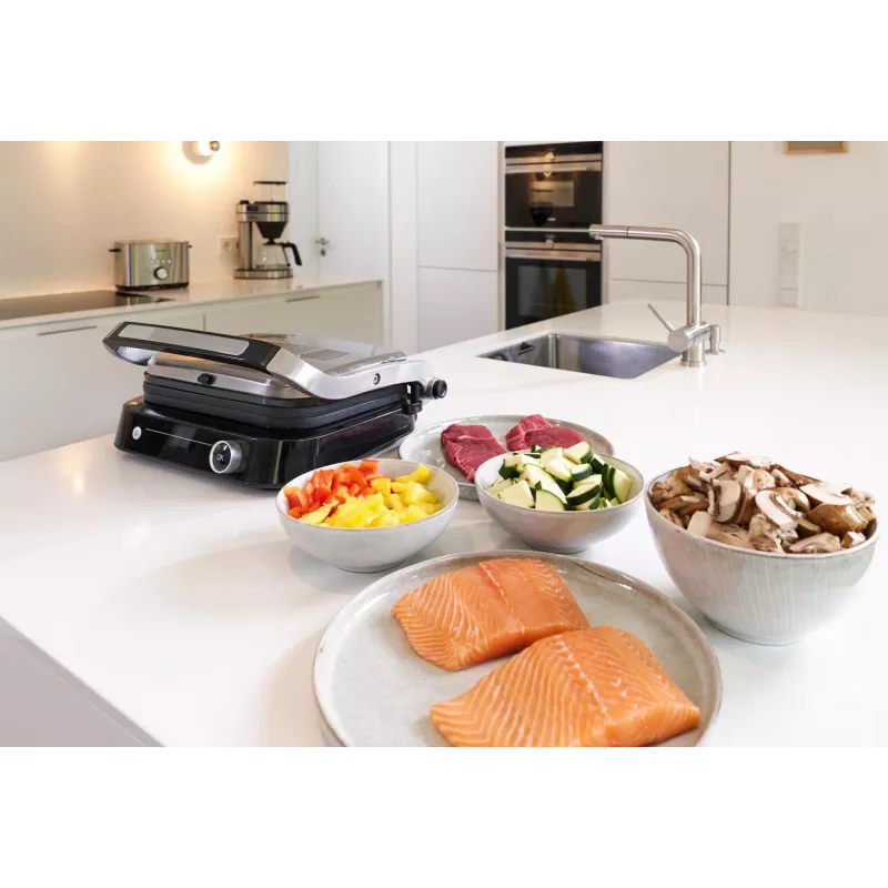 Kontaktgrill SEVINI Pro, KG 2395 (Silber/schwarz, 1.800 Watt)