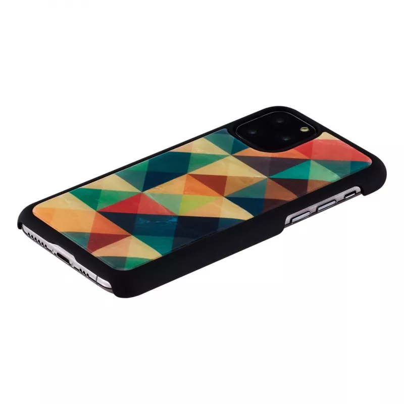 Smartphone-Hülle iKins für iPhone 11 Pro – Schutzhülle Mosaic Schwarz
