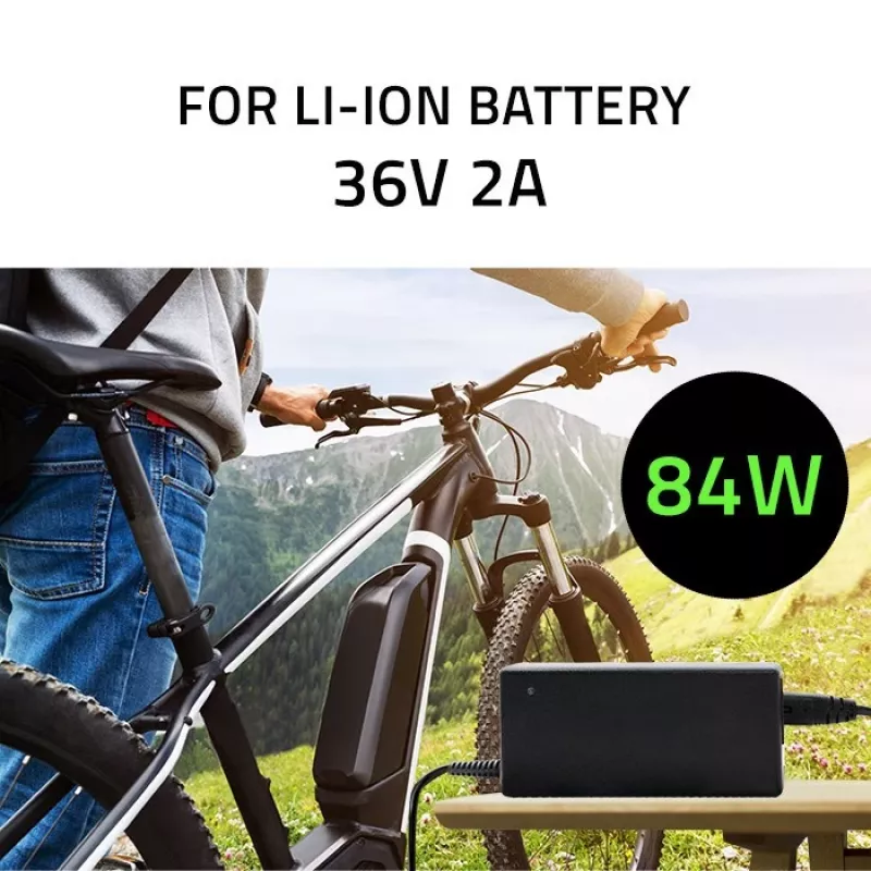 Qoltec 50761 Ladegerät für E-Bike-Akkus 36V | 42V | 2A | 5,5*2,5