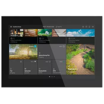 Wandmontiertes Touchscreen-Bedienfeld busch jaeger SmartTouch 10 ST/U10.2.11-825, 10 Zoll, schwarz/graphit
