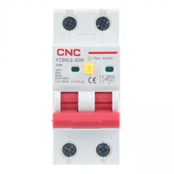 Fehlerstrom-Leitungsschutzschalter HiSmart NV821884 20A 30mA FI/LS-Schalter