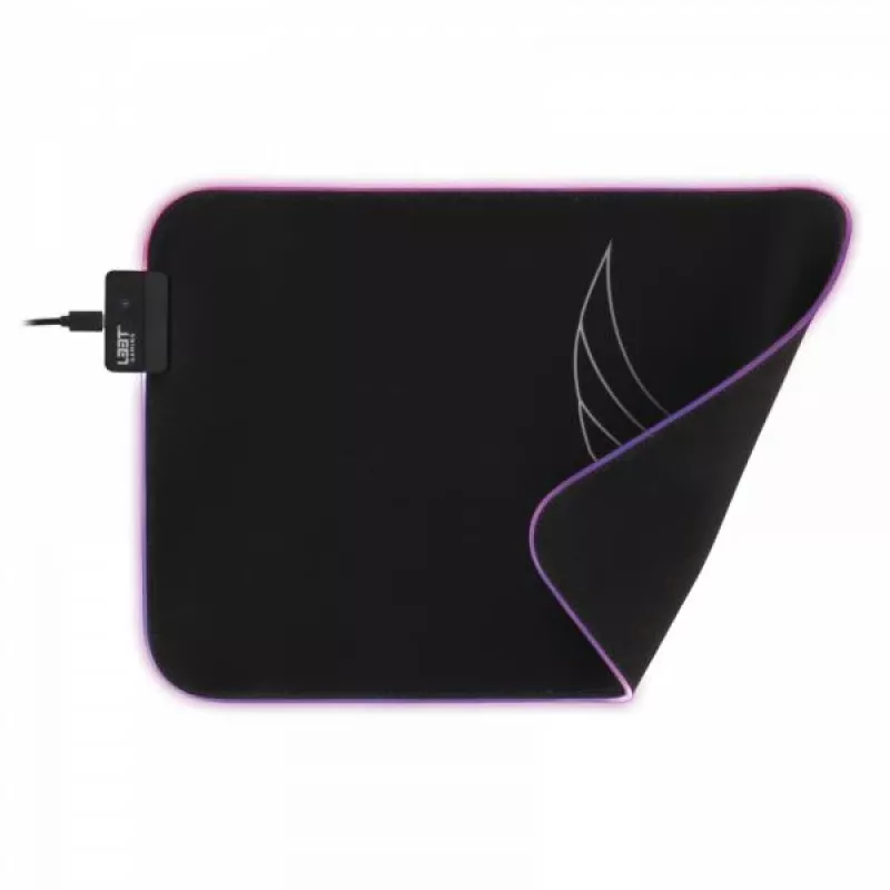 L33T Gaming 160405 Karlvagn RGB Gaming-Mauspad, mittlere Größe, schnelle Oberfläche. 355 x 255 x 3 mm, Schwarz