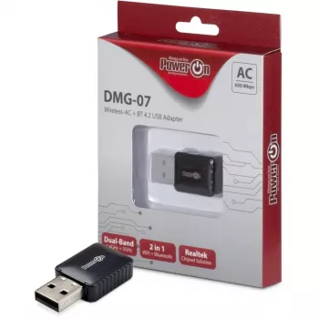 Inter-Tech DMG-07 – Wireless – USB – WLAN / Bluetooth – Wi-Fi 5 (802.11ac) – 650 Mbit/s – Schwarz (88888146)