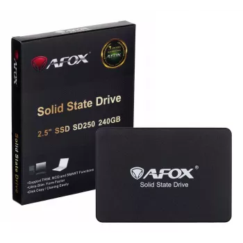 SSD 2,5 Zoll AFOX SD250-240GN 240 GB SATA III TLC, 555/510 MB/s, 75k/70k IOPS