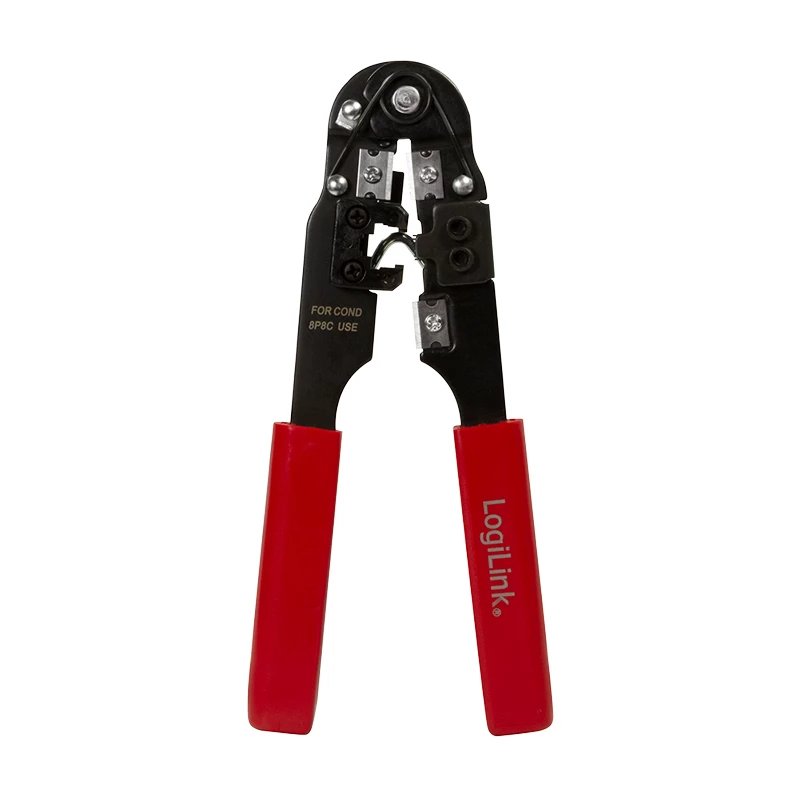 LogiLink WZ0004 Kabel-Crimpwerkzeug Crimpzange Schwarz. Rot