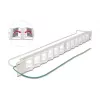 Patchpanel 19 Zoll DELOCK 24-Port Keystone, neigbare Ports, Zugentlastung, 1U metallisch