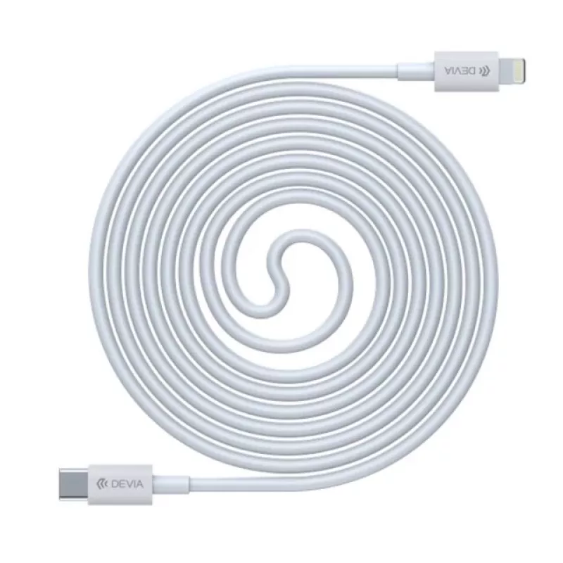USB-C-auf-Lightning-Kabel Devia Smart Series PD 18W – weiß, MFi-zertifiziert