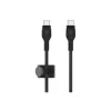 Kabel BoostCharge USB-C/USB-C geflochtenes Silikon 2 m, schwarz