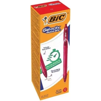 BIC Gell Pen Gelocity QUICK DRY Rot, 12er-Pack 494671