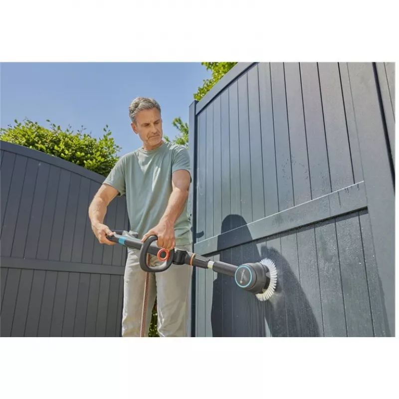 GARDENA Scheibenbürste Soft, für akkubetriebenen Multireiniger AquaBrush, Waschbürste (grau/türkis)