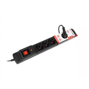 Steckdosenleiste ARMAC Multi M6 Überspannungsschutz, 6 Steckdosen, 10 m Kabel, schwarz