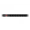 LANBERG PDU-07E-0200-IEC-BK PDU 1U 10A 7 Steckdosen Französisch 2m Schwarz