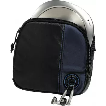 Hama CD-Player-Tasche für Player und 3 CDs, schwarz/blau, Schwarz, Nylon