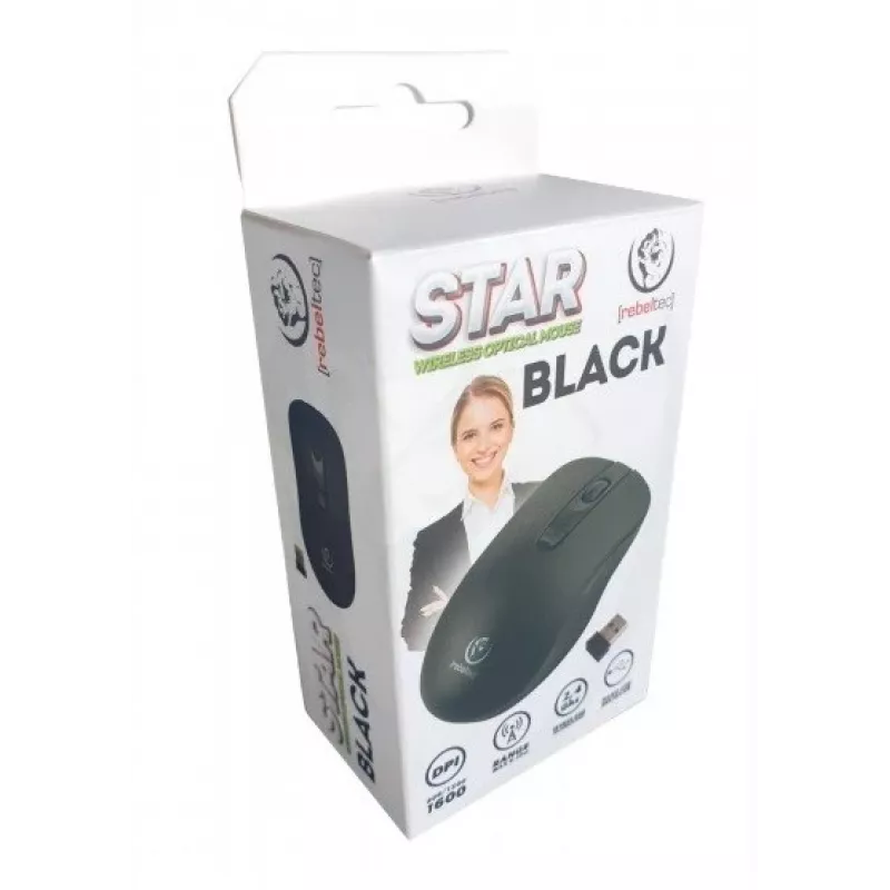 Optische kabellose Maus Rebeltec STAR schwarz RBLMYS00055 Schnittstelle
