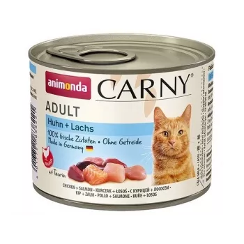 Nassfutter für Katzen animonda ANIMONDA Carny Huhn + Lachs 200 g getreidefrei, adult, 11% Protein