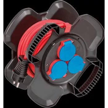 Power Extension Brennenstuhl 1169717100 10m 3 AC Outlets Outdoor Schwarz Rot