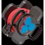 Power Extension Brennenstuhl 1169717100 10m 3 AC Outlets Outdoor Schwarz Rot