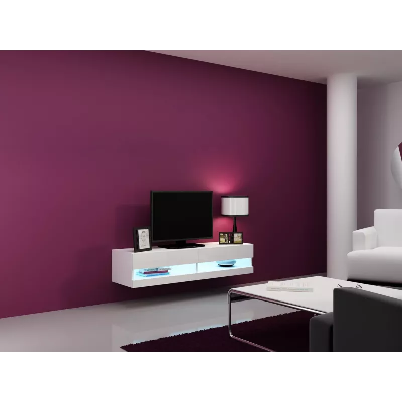 Cama Wohnzimmer-Schrankset VIGO neu 11 weiß/weiß glänzend