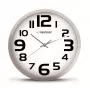 Esperanza EHC013K Wanduhr - Zurich - Schwarz Quarzuhr Oval Schwarz, Weiß