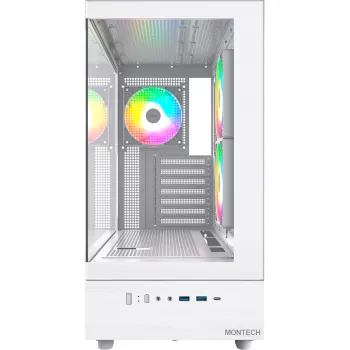 Montech XR Midi-Tower, Tempered Glass – weiß