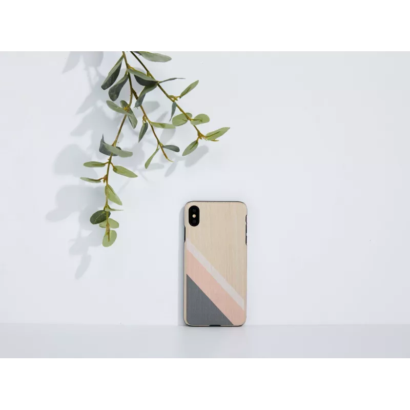 Smartphone-Hülle man and wood für iPhone XS Max – pinker Anzug, schwarz