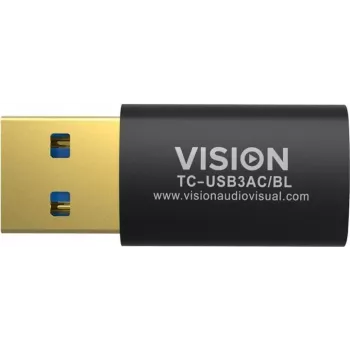 Vision Professional - USB-Adapter - USB Typ A (M) auf 24-polig USB-C (W) - USB3.0 - Schwarz (TC-USB3AC/BL)