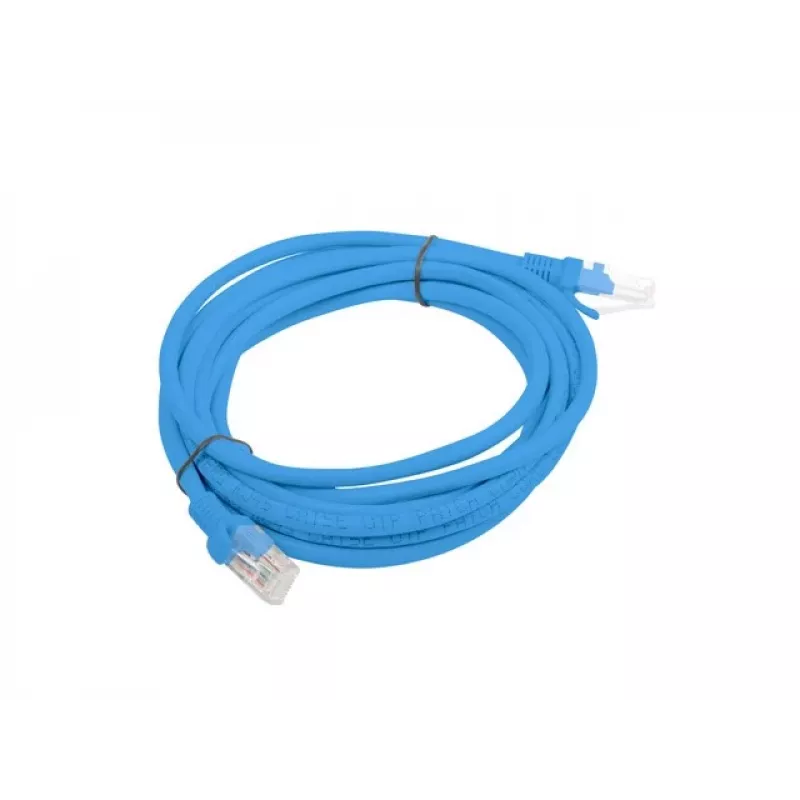 Patchkabel LANBERG PCU6-20CC-0300-B RJ45 Cat.6 3 m Blau U/UTP CCA 250 MHz