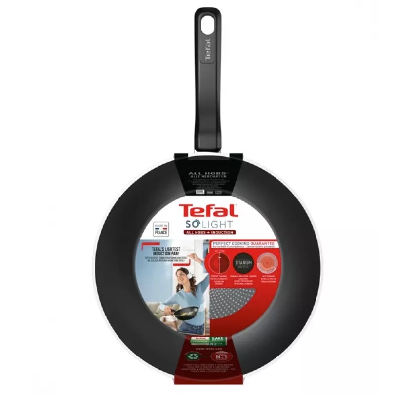 Wokpfanne Tefal So Light 28 cm — Induktion, Antihaftbeschichtung, leicht