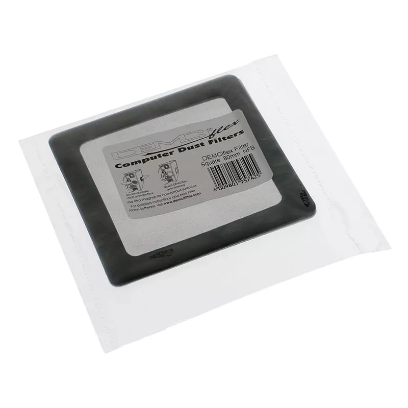 Staubfilter DEMCiflex DF0002 für 80-mm-Lüfter, schwarz, 105,3 × 105,3 mm