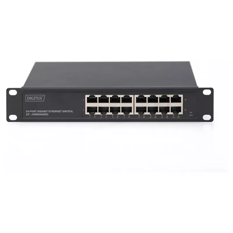 Netzwerk-Switch DIGITUS 10 Zoll Gigabit Ethernet 16-Port Unmanaged (Rackmount-Modul)