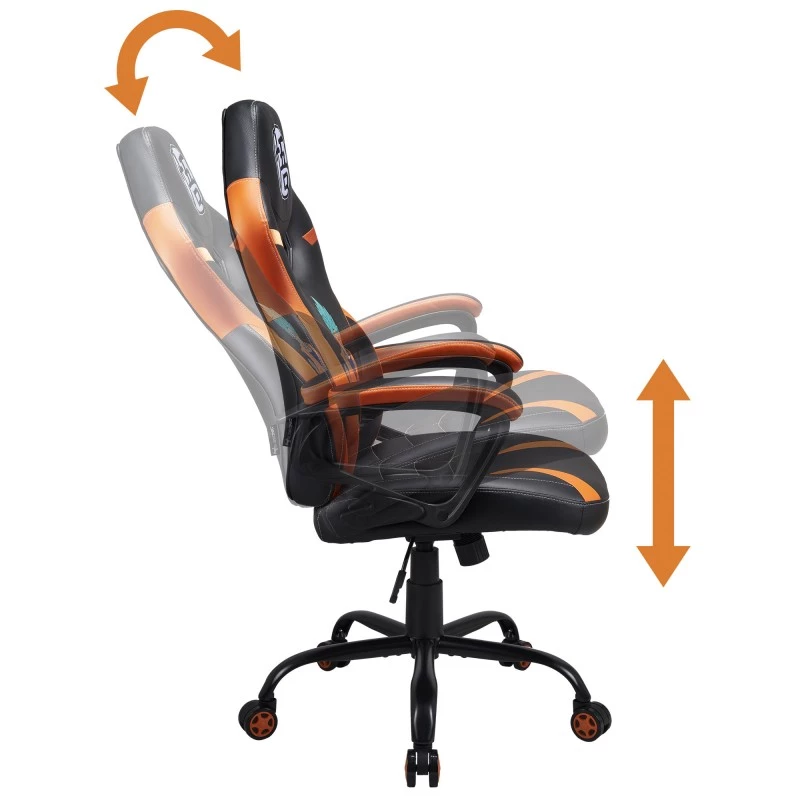 PC-Gaming-Stuhl Subsonic SA5573-D4 gepolsterte Sitzfläche Schwarz Orange