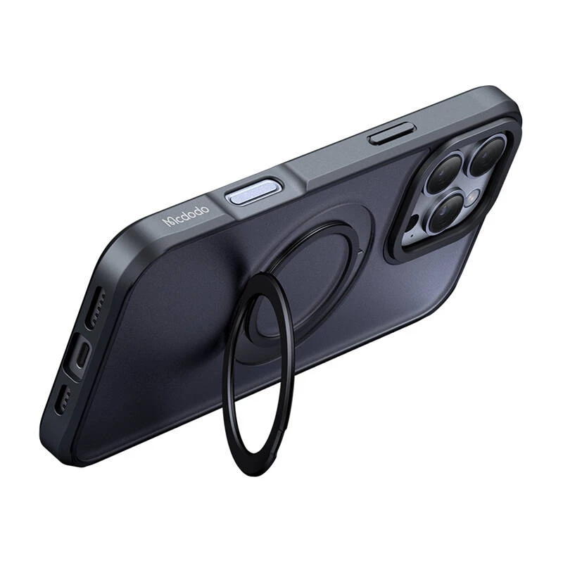 Schutzhülle mit MagSafe Mcdodo PC-4933 für iPhone 16 Pro Max mit integriertem Ständer, schwarz