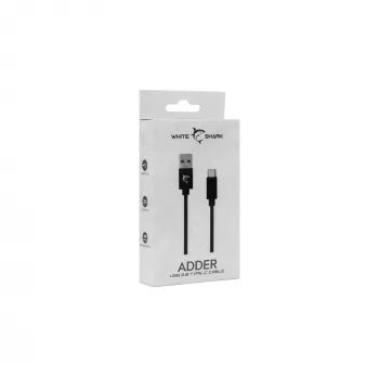 USB-auf-USB-C-Kabel White Shark Adder 2 m – Lade- und Datenübertragungskabel, weiß