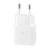 Wand-USB-C-Ladegerät Samsung EP-T2510 25W Weiß, universelles Innenbereich-Schnellladegerät mit PPS