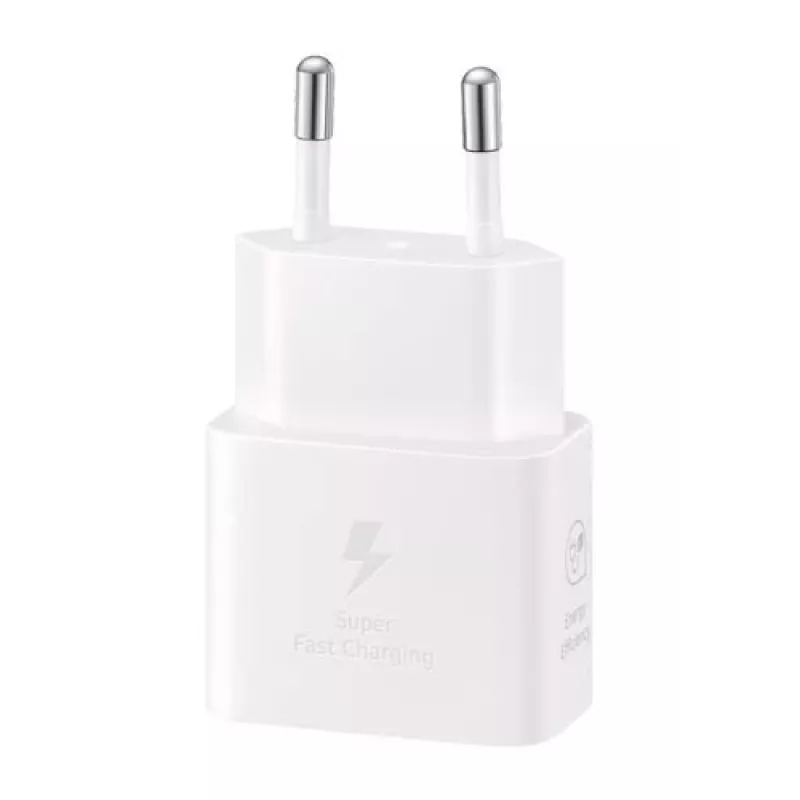 Wand-USB-C-Ladegerät Samsung EP-T2510 25W Weiß, universelles Innenbereich-Schnellladegerät mit PPS